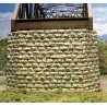 Double-Track Cut Stone Bridge Pier -- Fits Central Valley Double-Track Truss Bridge, HO Chooch Enterprises 8432