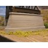 Double-Track Concrete Pointed Bridge Pier -- Fits Central Valley Double-Track Truss Bridge, HO Chooch Enterprises 8433