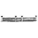 Fence -- Victorian Picket Fence with Gates & Post, HO Grandt Line Products Inc 5119