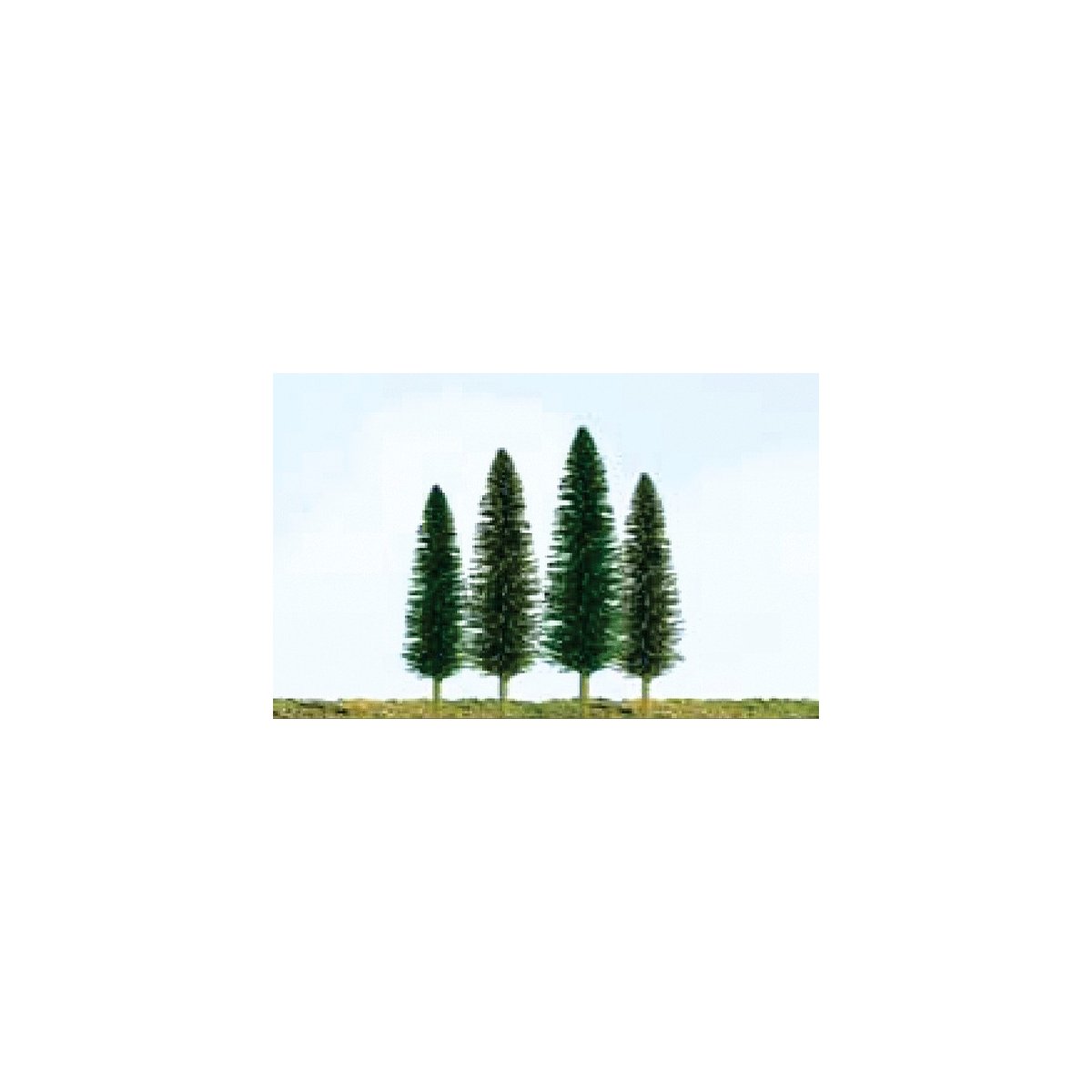 Cedar Trees -- 4 to 6′ 10.2 to 15.2cm pkg(24), HO JTT Miniature Tree 92031