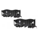 2-Bay Steel Hopper 2-Pack - Ready to Run - Spectrum(R) -- East Broad Top 807, 808 (black, , On30, Bachmann Industries 27902