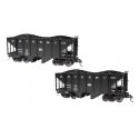2-Bay Steel Hopper 2-Pack - Ready to Run - Spectrum(R) -- East Broad Top 802, 805 (black), On30, Bachmann Industries 27901