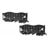 2-Bay Steel Hopper 2-Pack - Ready to Run - Spectrum(R) -- East Broad Top 802, 805 (black), On30, Bachmann Industries 27901