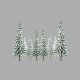 Snow-Covered Spruce Trees -- 4 to 6′ 10.2 to 15.2cm Tall pkg(24), ALL JTT Miniature Tree 92007