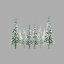 Snow-Covered Spruce Trees -- 4 to 6′ 10.2 to 15.2cm Tall pkg(24), ALL, JTT Miniature Tree 92007