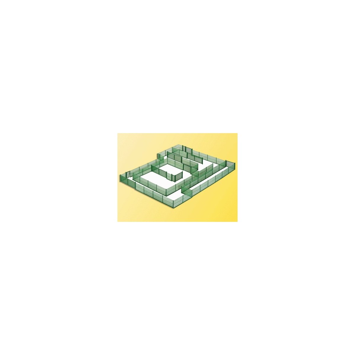 Mesh Fencing - 9.8′ 3m -- Green, HO Kibri 38603