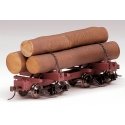 Spectrum(R) Skeleton Log Car pkg(3) -- With Logs, On30, Bachmann Industries 27391