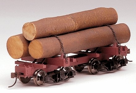 Spectrum(R) Skeleton Log Car pkg(3) -- With Logs, On30, Bachmann Industries 27391