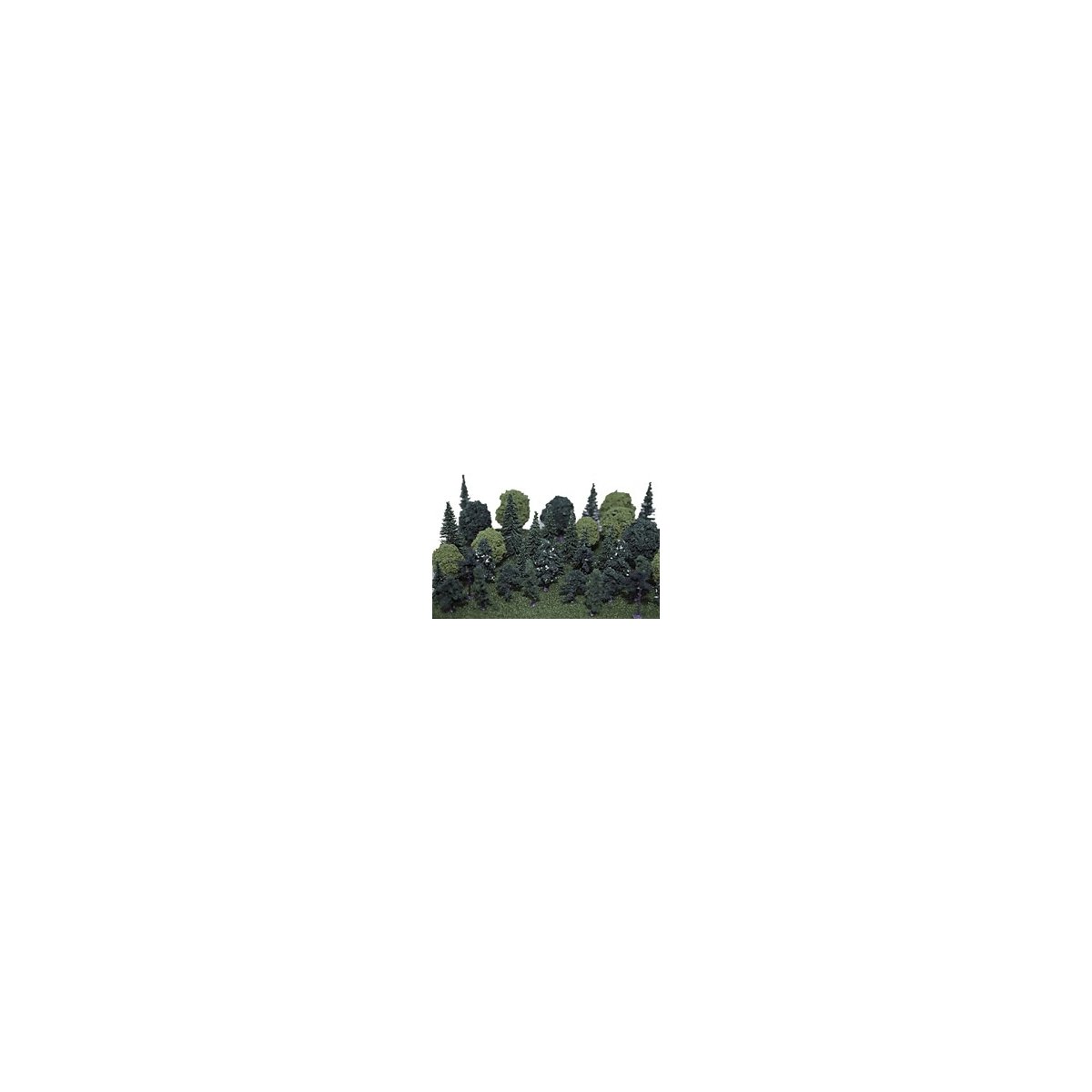 Assorted Trees -- 1-1/2 to 3-1/2′ 3.8 to 8.9cm pkg(40), ALL Heki/Mini Forest 301
