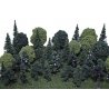 Assorted Trees -- 1-1/2 to 3-1/2′ 3.8 to 8.9cm pkg(40), ALL Heki/Mini Forest 301