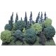 Assorted Trees -- 2 to 3-1/2′ 5.1 to 8.9cm pkg(40), ALL, Heki/Mini Forest 302