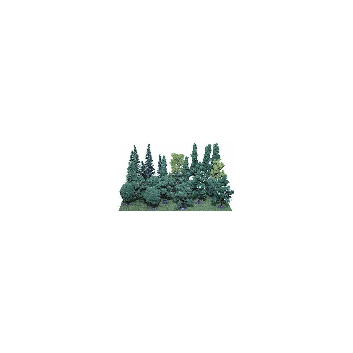 Assorted Trees -- 3 to 5′ 7.6 to 12.7cm pkg(24), ALL Heki/Mini Forest 304