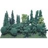 Assorted Trees -- 3 to 5′ 7.6 to 12.7cm pkg(24), ALL Heki/Mini Forest 304