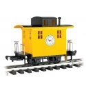 Wood Cupola Caboose - Ready to Run - Li′l Big Haulers -- Short Line Railroad (yellow, black), G, Bachmann Industries 98087