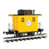 Wood Cupola Caboose - Ready to Run - Li′l Big Haulers -- Short Line Railroad (yellow, black), G, Bachmann Industries 98087