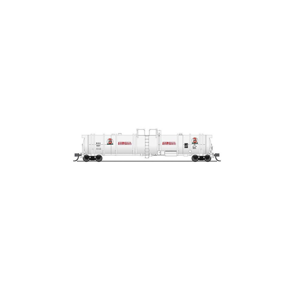 High-Capacity Cryogenic Tank Car 2-Pack - Ready to Run -- Big Three Industries (white, re, N, Broadway Limited Imports 8143