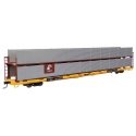 89′ Flatcar w/Bi-Level Shielded Auto Rack - Ready to Run -- Conrail Rack / Trailer-Train Flatcar, HO, WalthersMainline 8109