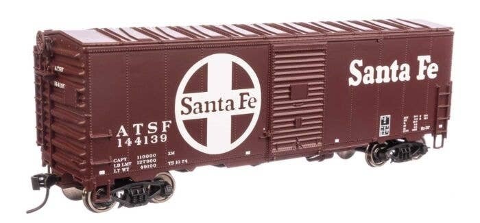 40′ Association of American Railroads Modernized 1948 Boxcar - Ready to Run -- Santa Fe 144139, HO, WalthersMainline 1204