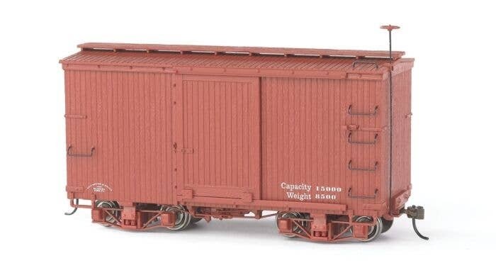 18′ Wood Boxcar - Spectrum(R) -- Data Only (Oxide Red) pkg(2), On30, Bachmann Industries 26501