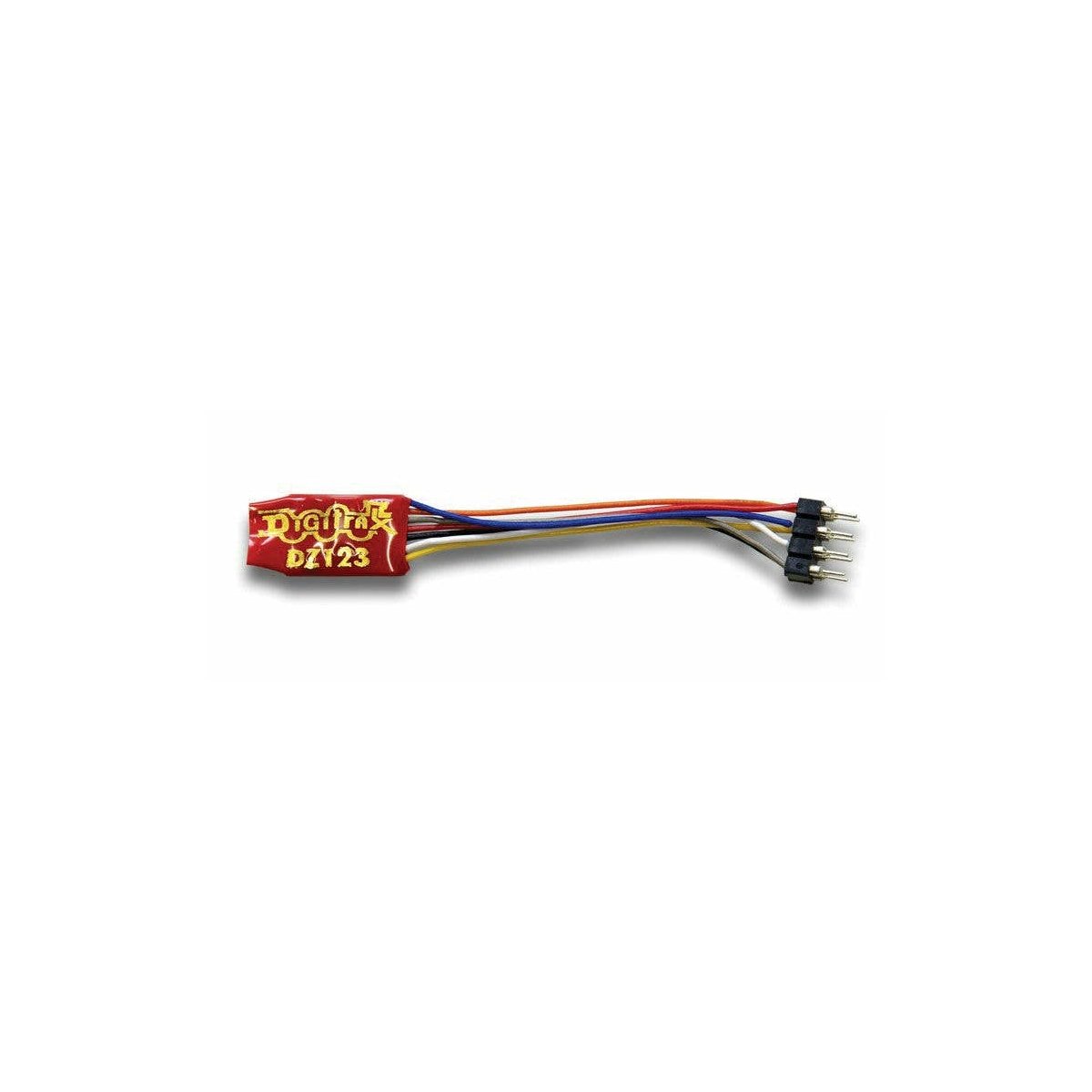 Mobile DCC Decoders -- 1.0 Amp, No Back EMF, 2-Function with Medium DCC Plug on Short Harness, ALL Digitrax DZ123PS