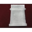 Bridge Abutment w/Separate Retaining Wall -- Quarry Dressed Granite w/Round Corners 5 x 5` 12.7 x 12.7cm, 4-1/2` Cap, HO, Pre-Si
