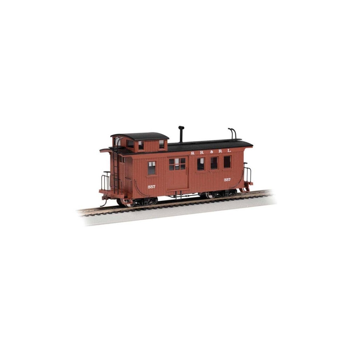 Wood Side-Door Caboose - Ready to Run - Spectrum(R) -- Sandy River & Rangeley Lakes 557 (o, On30, Bachmann Industries 26701