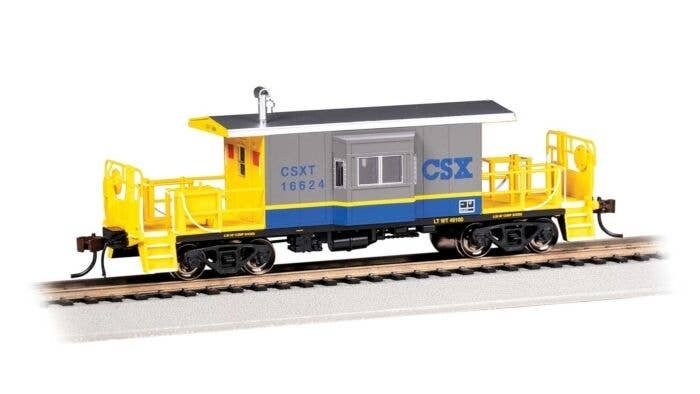 Transfer Caboose - Ready to Run -- CSX Transportation 16624 (gray, blue, yellow), HO, Bachmann Industries 76401