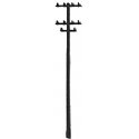 Telephone Poles -- Three-Arm Style, O, Plastruct Inc 94851