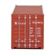 40′ Corrugated Container - Assembled -- K-Line (red, white), HO, Walthers SceneMaster 8153