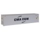 40′ Hi Cube Smooth Side Reefer Container - Assembled -- CMA-CGM, HO, Walthers SceneMaster 8357