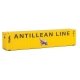 45′ CIMC Container - Assembled -- Antillean Line (yellow, black, blue, red), HO, Walthers SceneMaster 8551