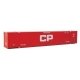53′ Singamas Corrugated-Side Container - Assembled -- Canadian Pacific (red, large CP), HO, Walthers SceneMaster 8536