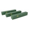 53′ Singamas Corrugated Side Container - 3-Pack -- EMP, HO, Walthers SceneMaster 18502