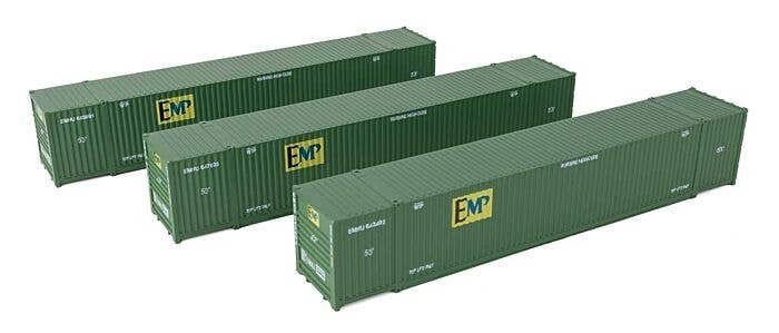 53′ Singamas Corrugated Side Container - 3-Pack -- EMP, HO, Walthers SceneMaster 18502