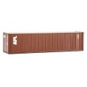 40′ Hi-Cube Corrugated Container w/Flat Roof - Assembled -- American President Lines (brown,, HO, Walthers SceneMaster 8213