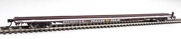 85′ General American G85 Flatcar - Ready to Run -- GTTX (Brown) 300370, HO, WalthersMainline 5517