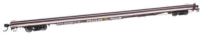 85′ General American G85 Flatcar - Ready to Run -- GTTX (Brown) 300395, HO, WalthersMainline 5554