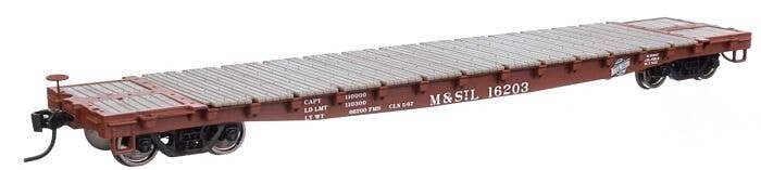 53′ GSC Flatcar - Ready to Run -- Minneapolis & St. Louis 16203, HO, WalthersMainline 6617