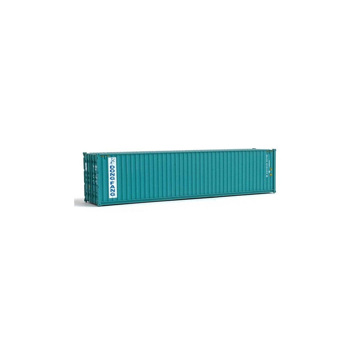 40′ Hi-Cube Corrugated-Side Container - Assembled -- Dong Fang (green, white), HO, Walthers SceneMaster 8268