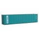 40′ Hi-Cube Corrugated-Side Container - Assembled -- Dong Fang (green, white), HO, Walthers SceneMaster 8268