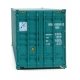 40′ Hi-Cube Corrugated-Side Container - Assembled -- Dong Fang (green, white), HO, Walthers SceneMaster 8268