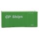 20′ Corrugated Container with Flat Panel - Assembled -- CP Ships (green, white), HO, Walthers SceneMaster 8010