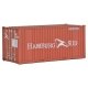 20′ Corrugated Container with Flat Panel - Assembled -- Hamburg Sud, HO, Walthers SceneMaster 8006