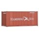 20′ Corrugated Container with Flat Panel - Assembled -- Hamburg Sud, HO, Walthers SceneMaster 8006