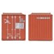 20′ Corrugated Container with Flat Panel - Assembled -- Hamburg Sud, HO, Walthers SceneMaster 8006