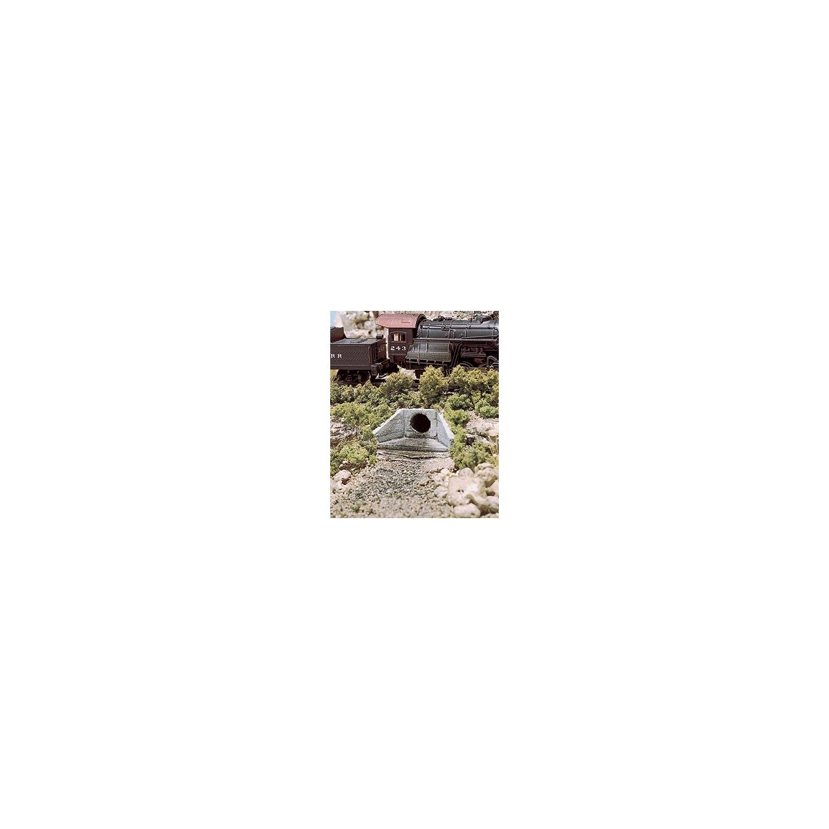 Culverts pkg(2) (Unpainted Hydrocal(R) Castings) -- Concrete, N Woodland Scenics 1162