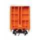 50′ CC&F Bulkhead Flatcar - Ready to Run -- Canadian National (Orange) 603417, HO, WalthersProto 104353