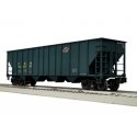 100-Ton 4-Bay Hopper - 3-Rail - Ready to Run -- Chicago & North Western 135737 (green, yellow, small log, O, Lionel 2542259