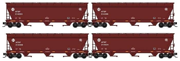 ACF 3-Bay Center Flow Covered Hopper with Elongated Hatches - Ready to Run -- Santa Fe 31439, N, Micro Trains Line 98300237