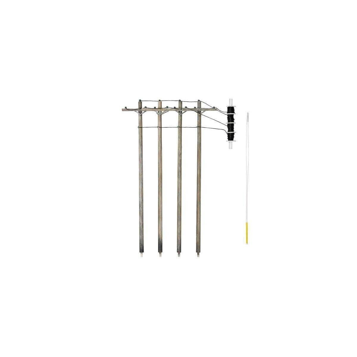 Pre-Wired Poles - Utility System -- Single Crossbar, O Woodland Scenics 2280